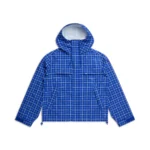 PLAID SHELL JACKET DIGITAL BLUE d