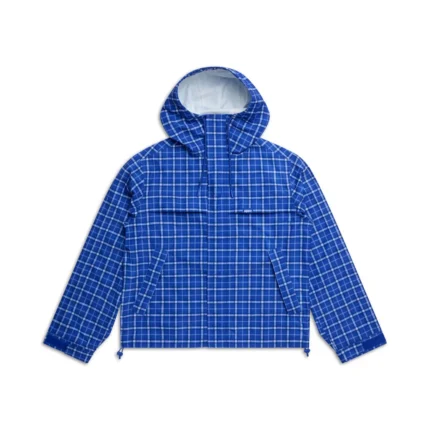 PLAID SHELL JACKET DIGITAL BLUE d