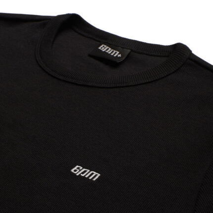 RIBBED SLIM FIT TEE BLACK g