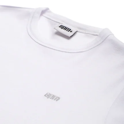 RIBBED SLIM FIT TEE WHITE g