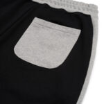 TWO TONE SWEAT SHORTS BLACK h